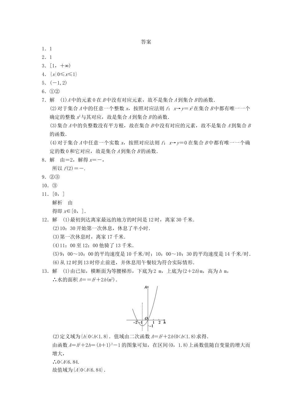 高考数学一轮复习 2.1.1 函数的概念和图象(一)备考练习 苏教版_第3页