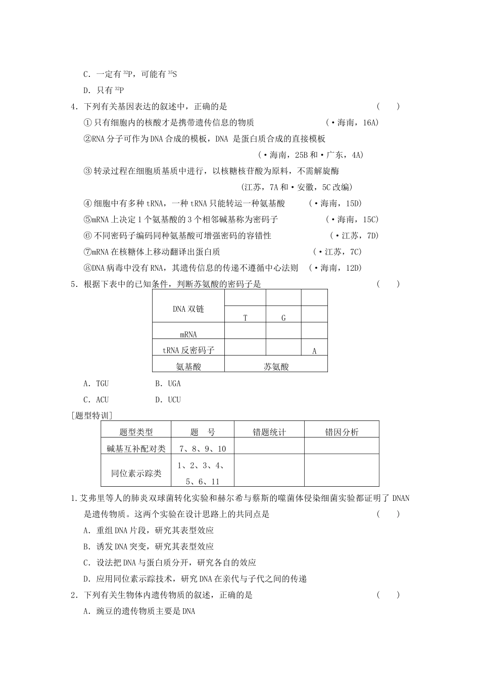 高考生物大一轮复习 高考集训六_第2页