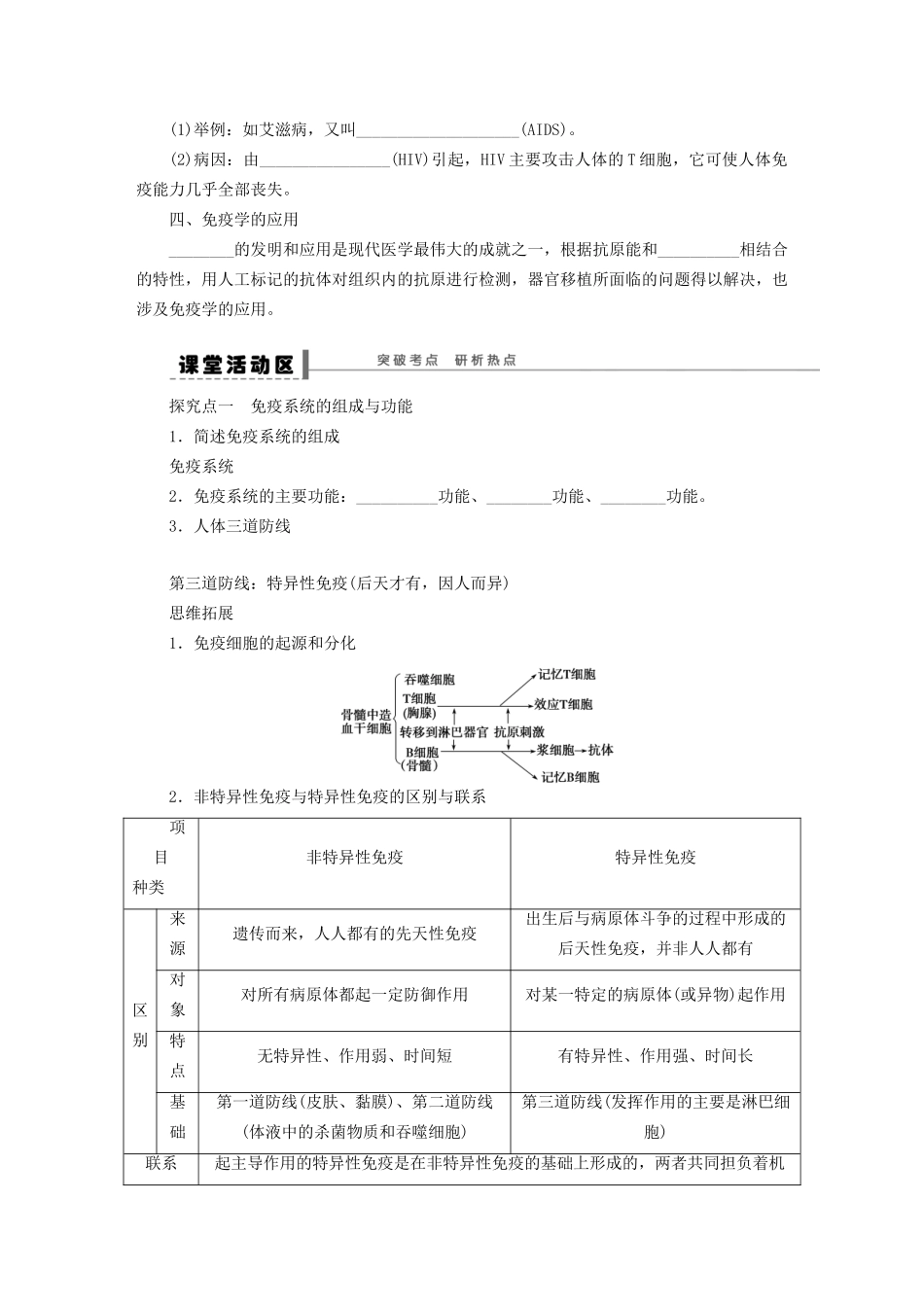 高考生物大一轮复习 学案36 免疫调节_第2页