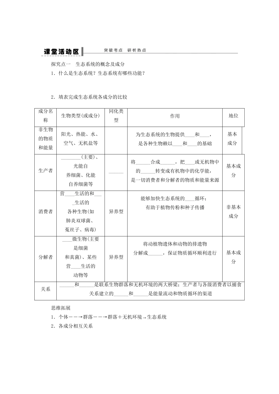 高考生物大一轮复习 学案42 生态系统的结构_第2页