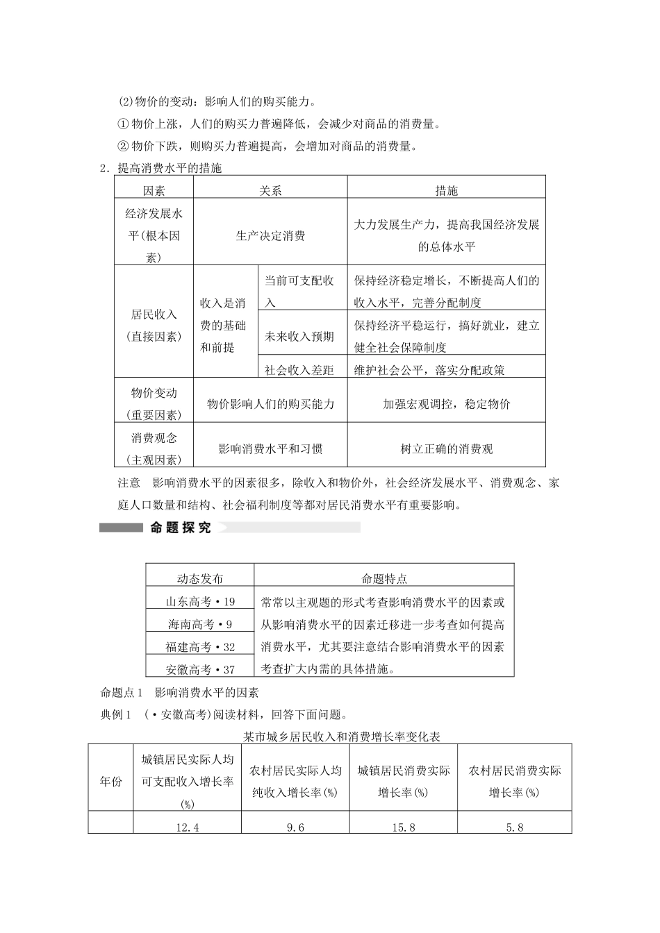 高考政治一轮总复习 1-3 多彩的消费 新人教版必修1_第2页