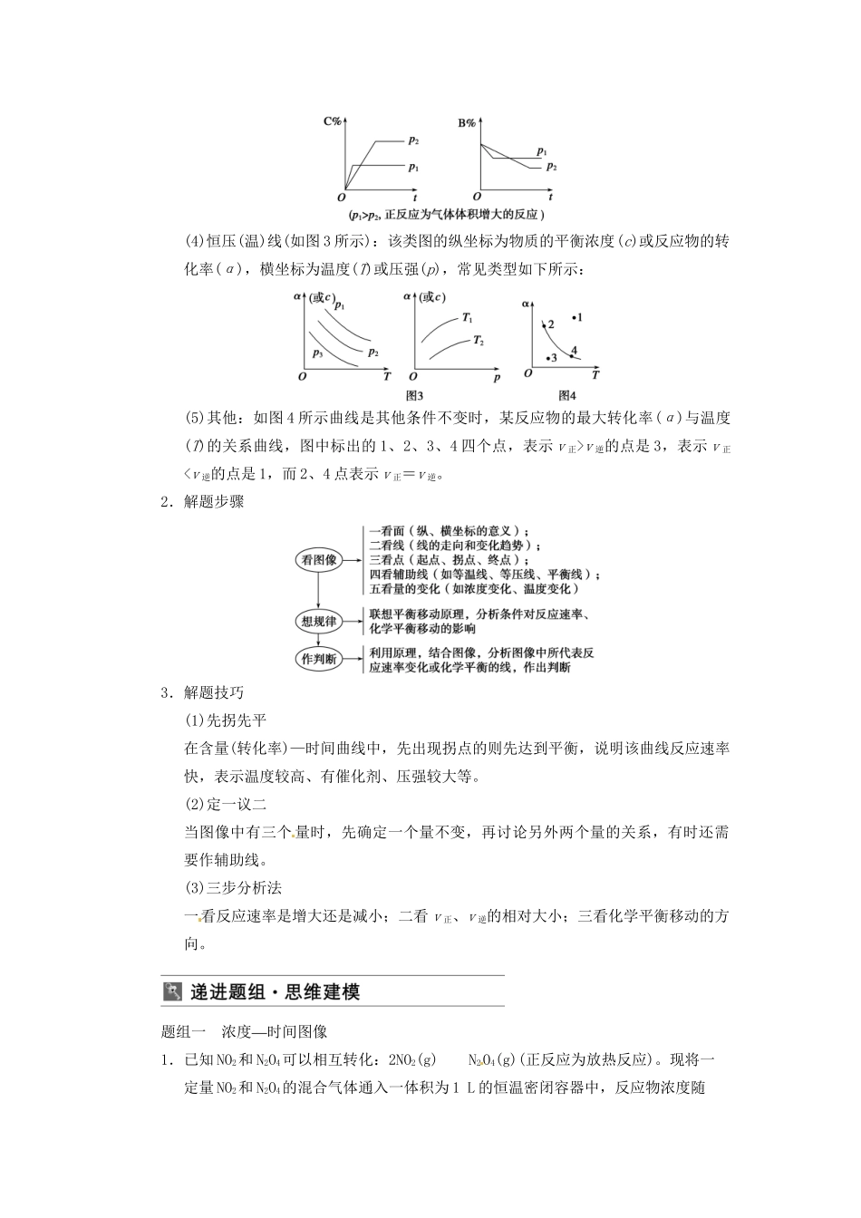 高三化学一轮总复习 第七章 专题讲座七 用数形结合的思想探究化学平衡图像 新人教版_第2页