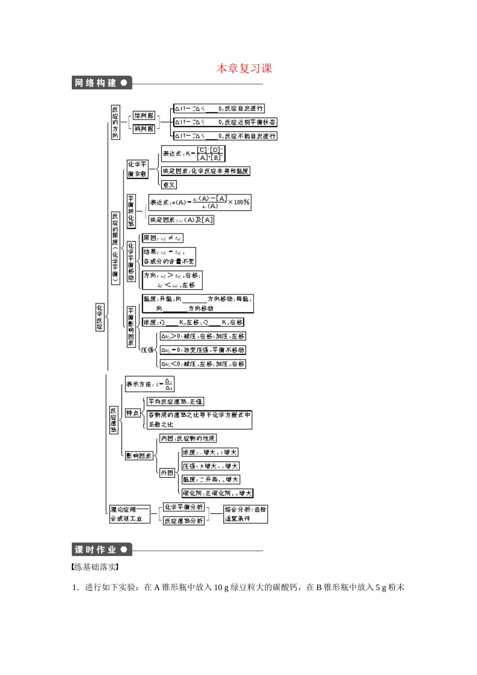 高中化学 第2章 章末复习课 鲁科版选修4_第1页