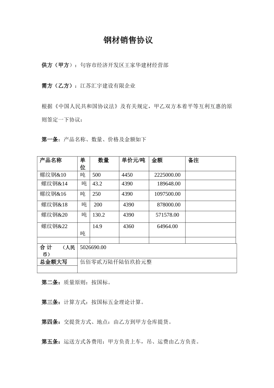 钢材销售合同_第1页