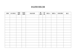合同移交登记表