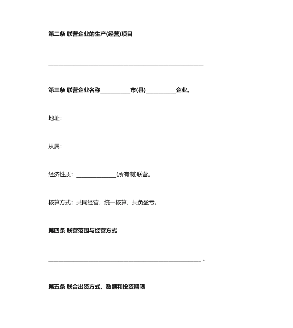 联营合同范本_第2页