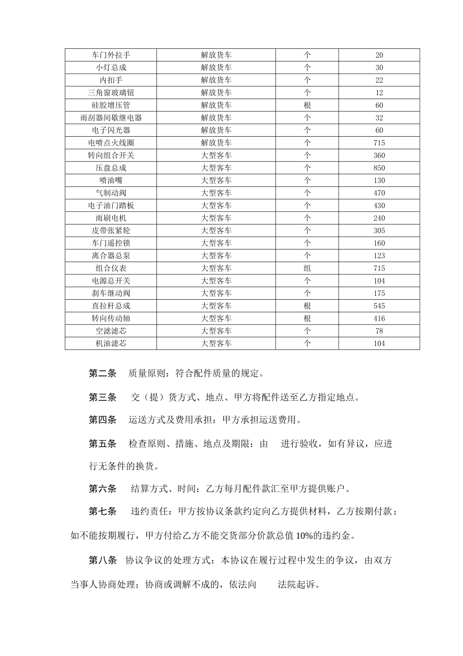 汽车材料采购合同_第2页
