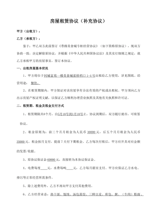 商铺租赁合同完整版