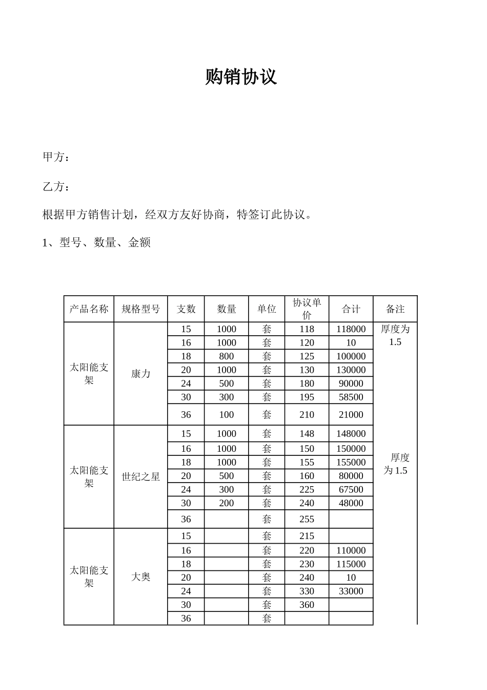 太阳能采购合同_第1页