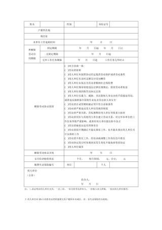新版解除合同证明书