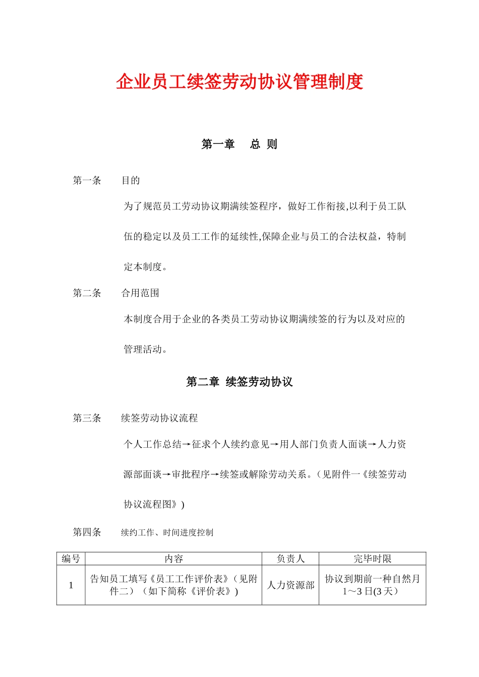 续签劳动合同管理制度_第1页