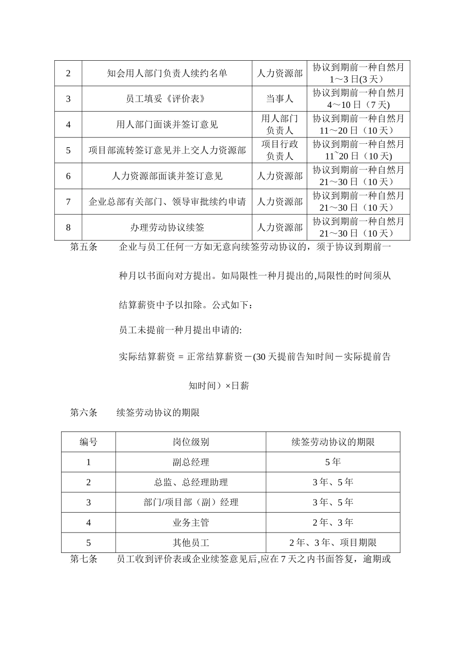 续签劳动合同管理制度_第2页