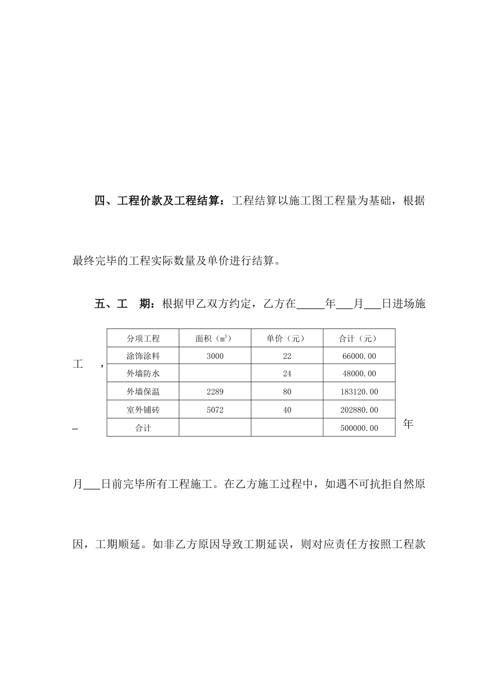 装饰装修施工合同正式版_第2页