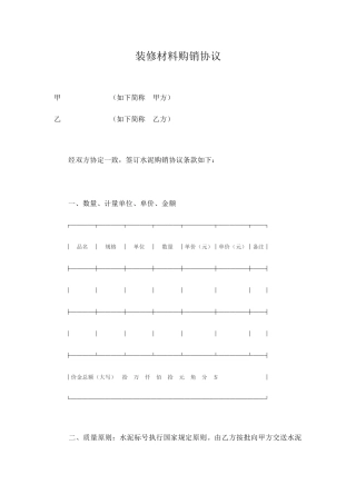 装修材料购销合同