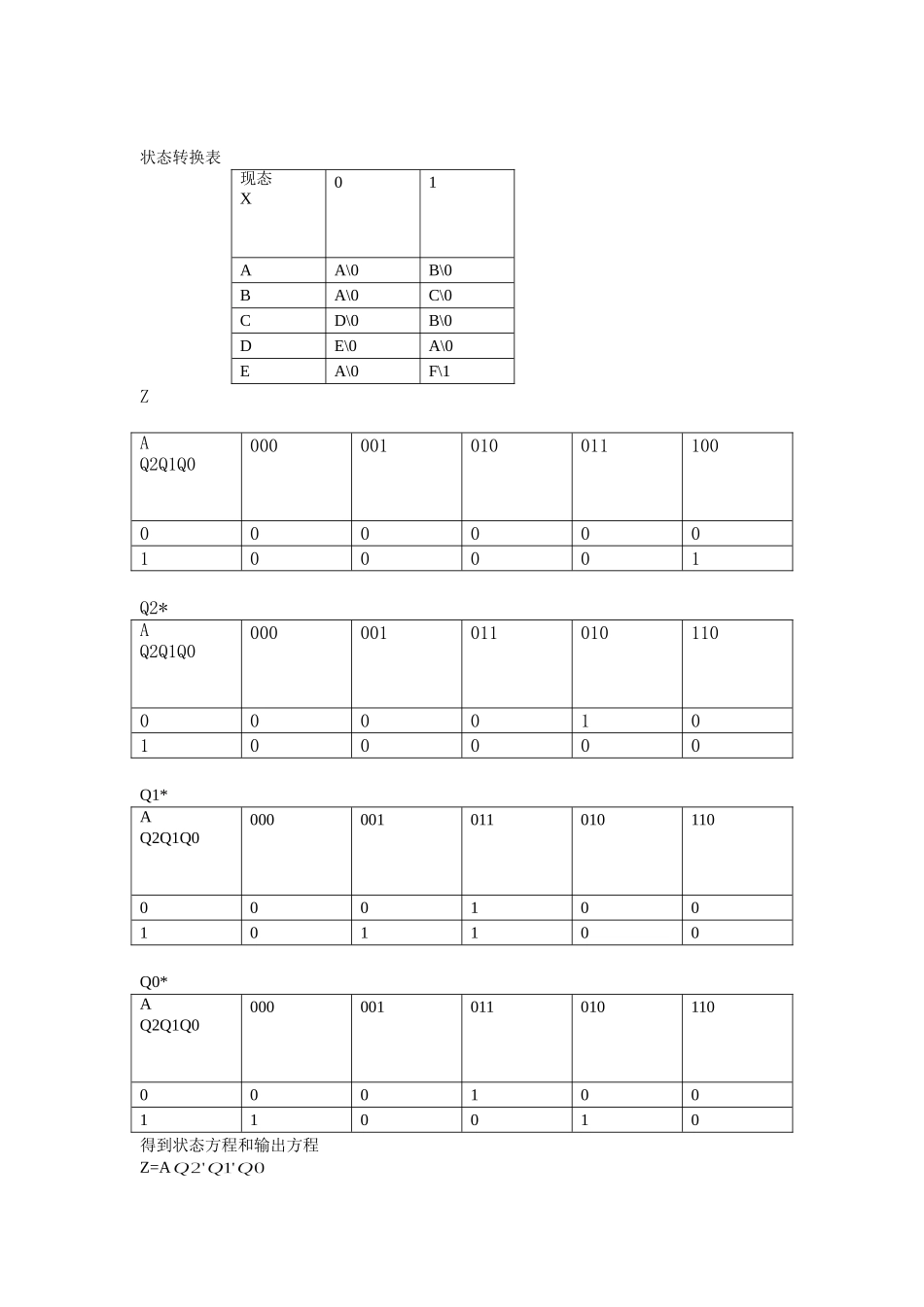 使用D触发器设计一个11001序列检测器_第3页