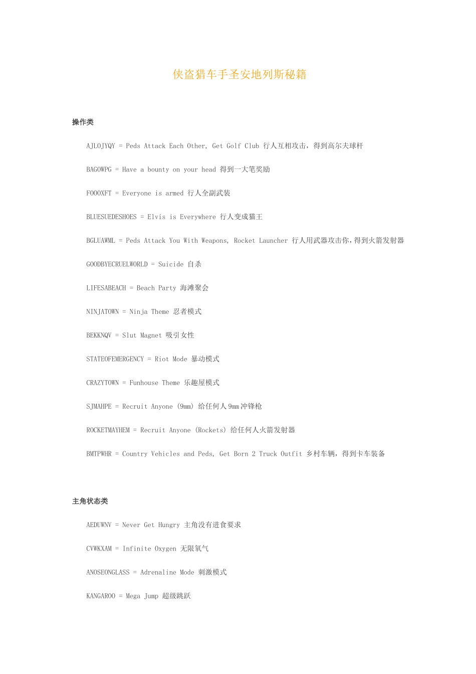 侠盗猎车：圣安秘籍_第1页