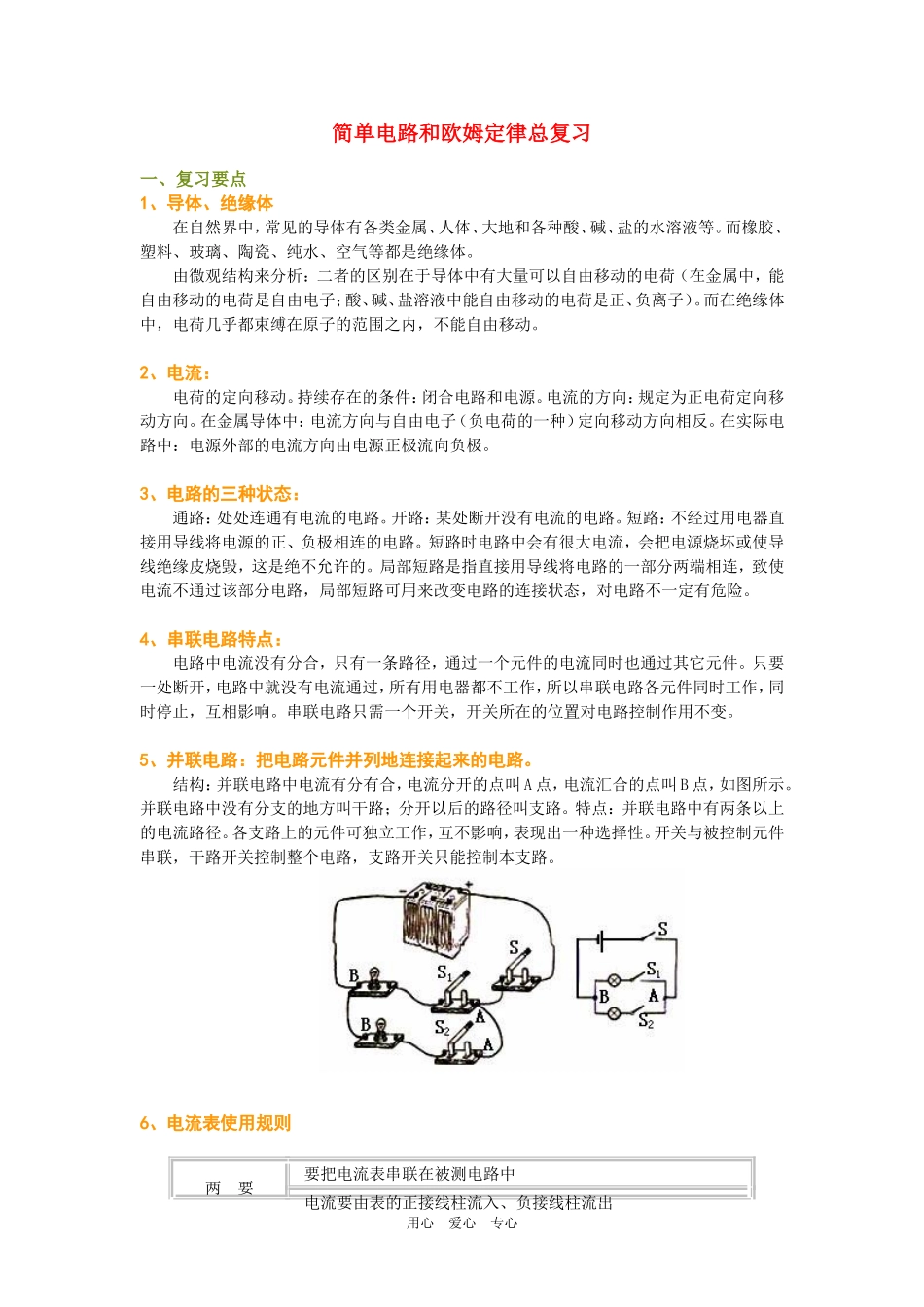 八年级物理简单电路和欧姆定律总复习[1]_第1页