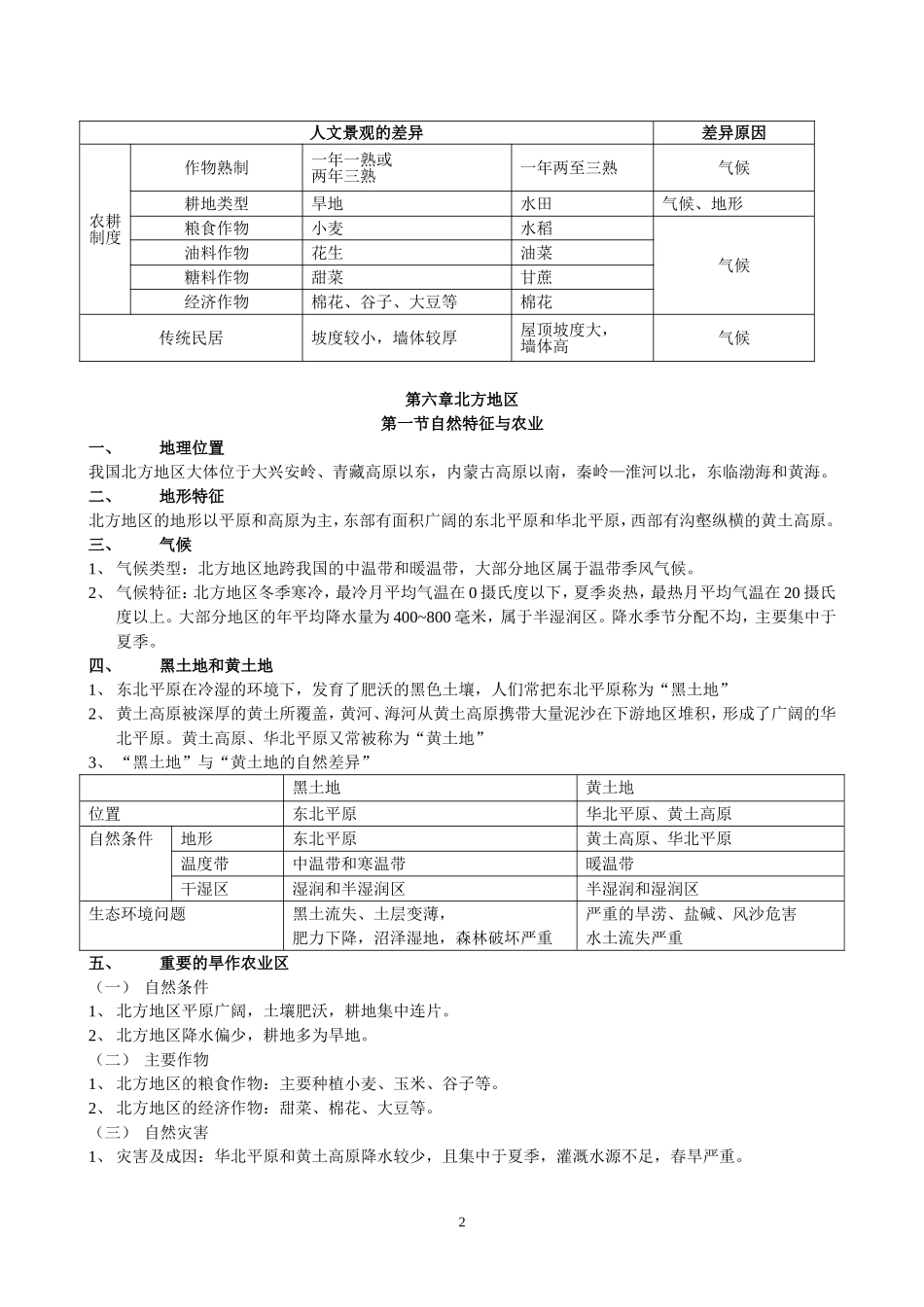 八年级下册新人教版地理期中考试_第2页