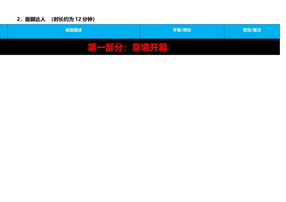 依露面膜达人拍摄视频脚本导演版_第2页