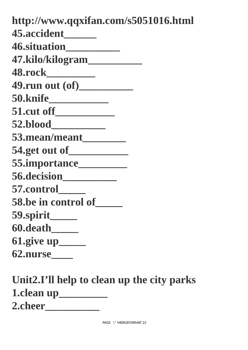 八年级下册英语单词英译汉_第3页