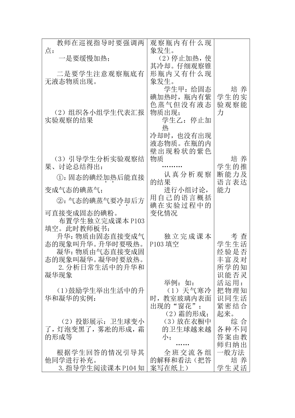 八年级物理升华和凝华教案1_第2页