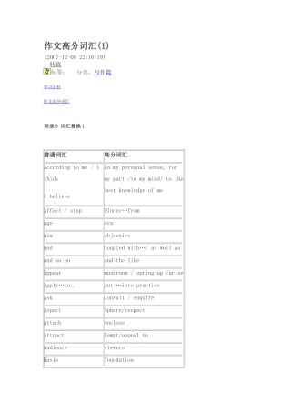 作文高分词汇(1)