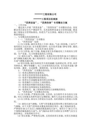 四大伤害专项方案