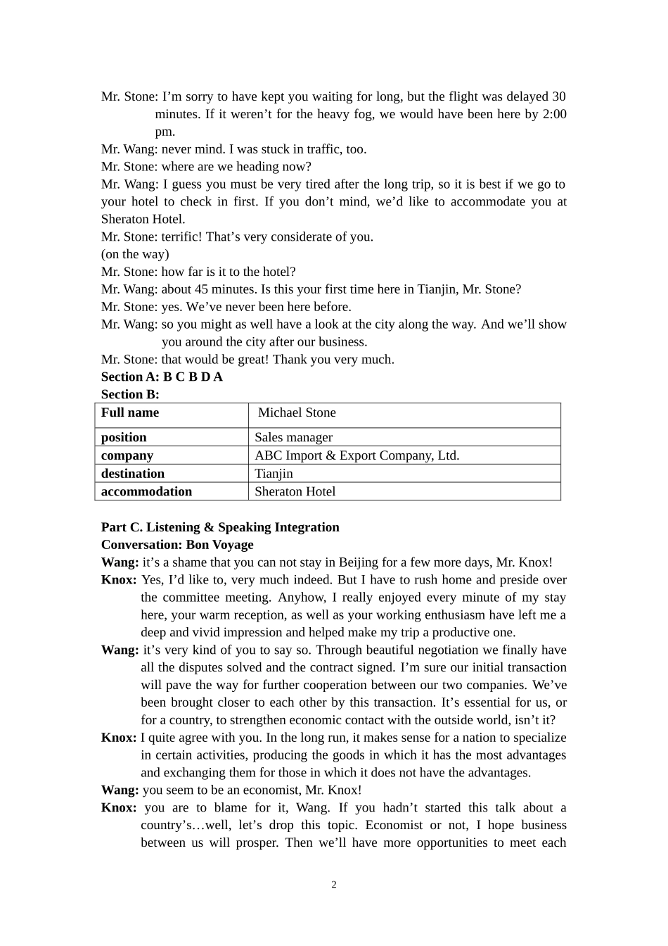 商务英语听说(第二版)参考答案unit1-to-test-I--the-keys-of--listening-practice_第2页