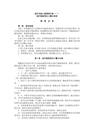 医疗缺陷责任人警示机制