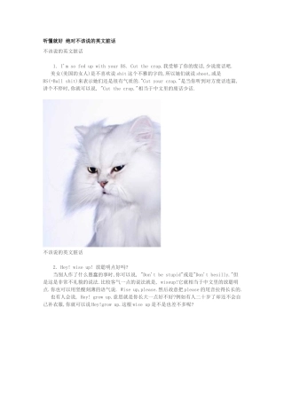 听懂就好-绝对不该说的英文脏话