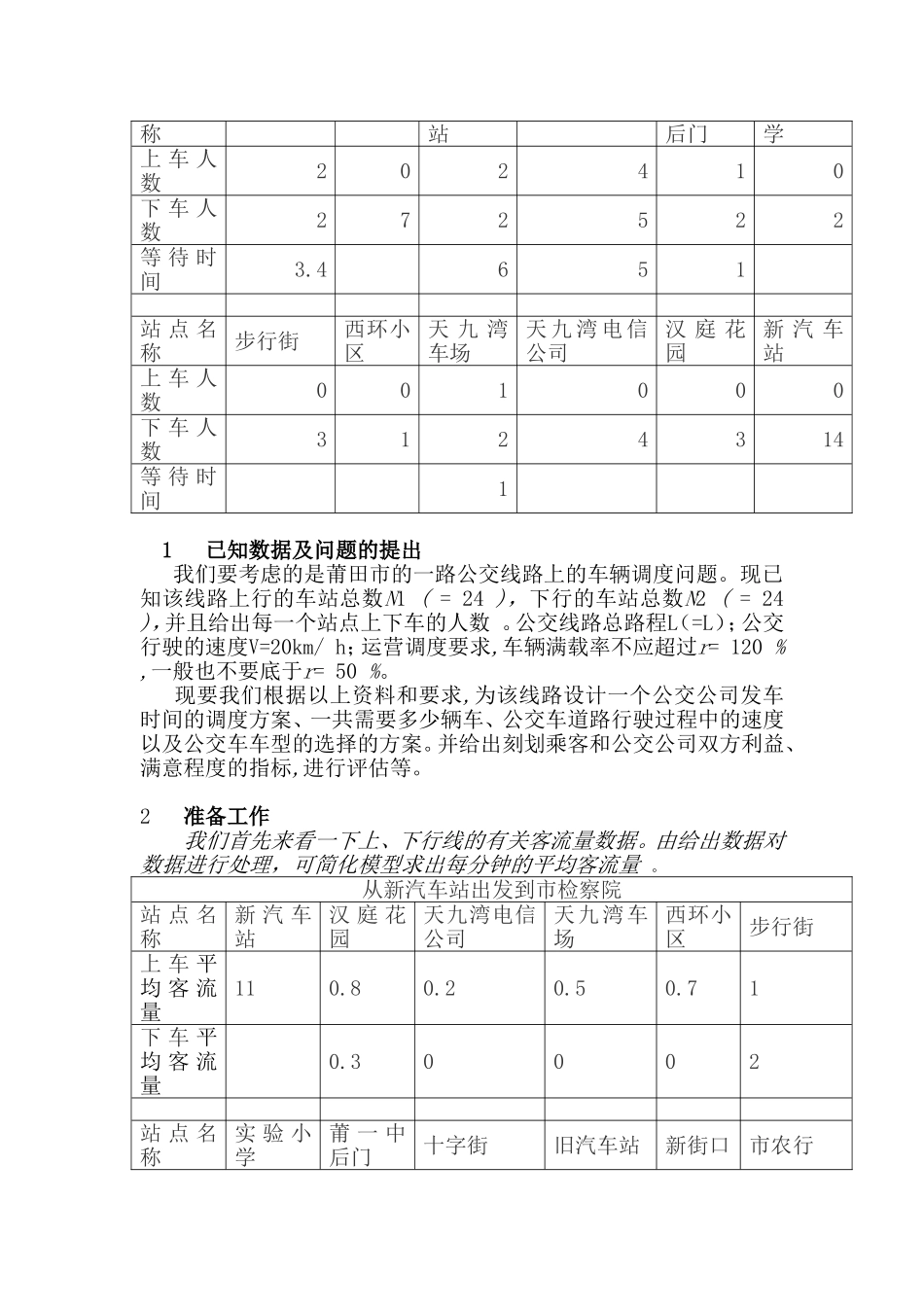 公交车调度问题数学建模论文_第3页