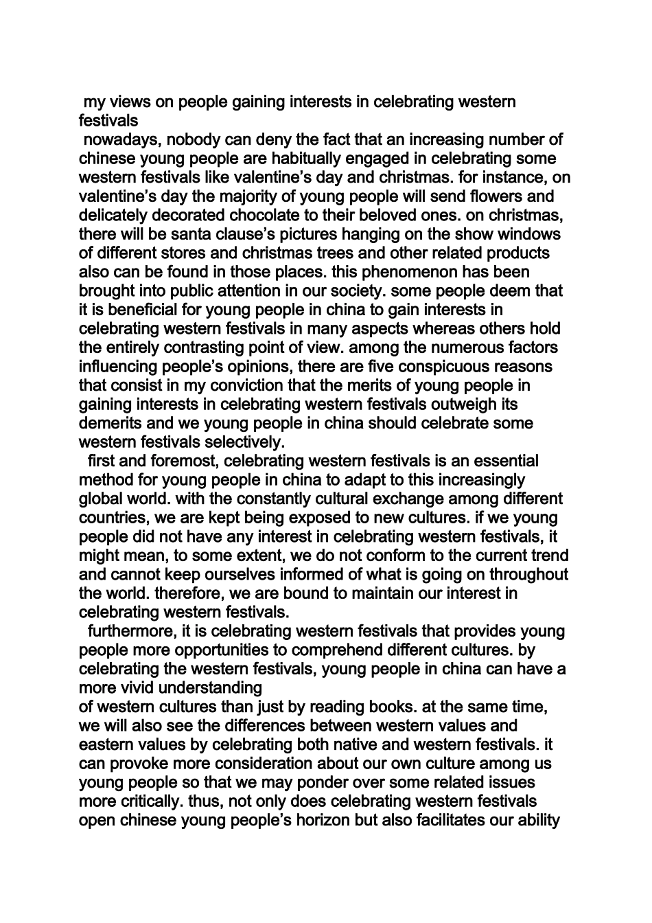 传统作文之洋节与传统节日的作文_第3页