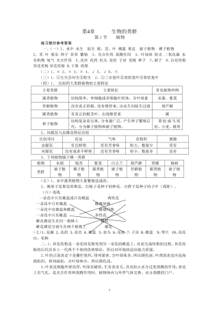 八年级下生命科学练习册答案
