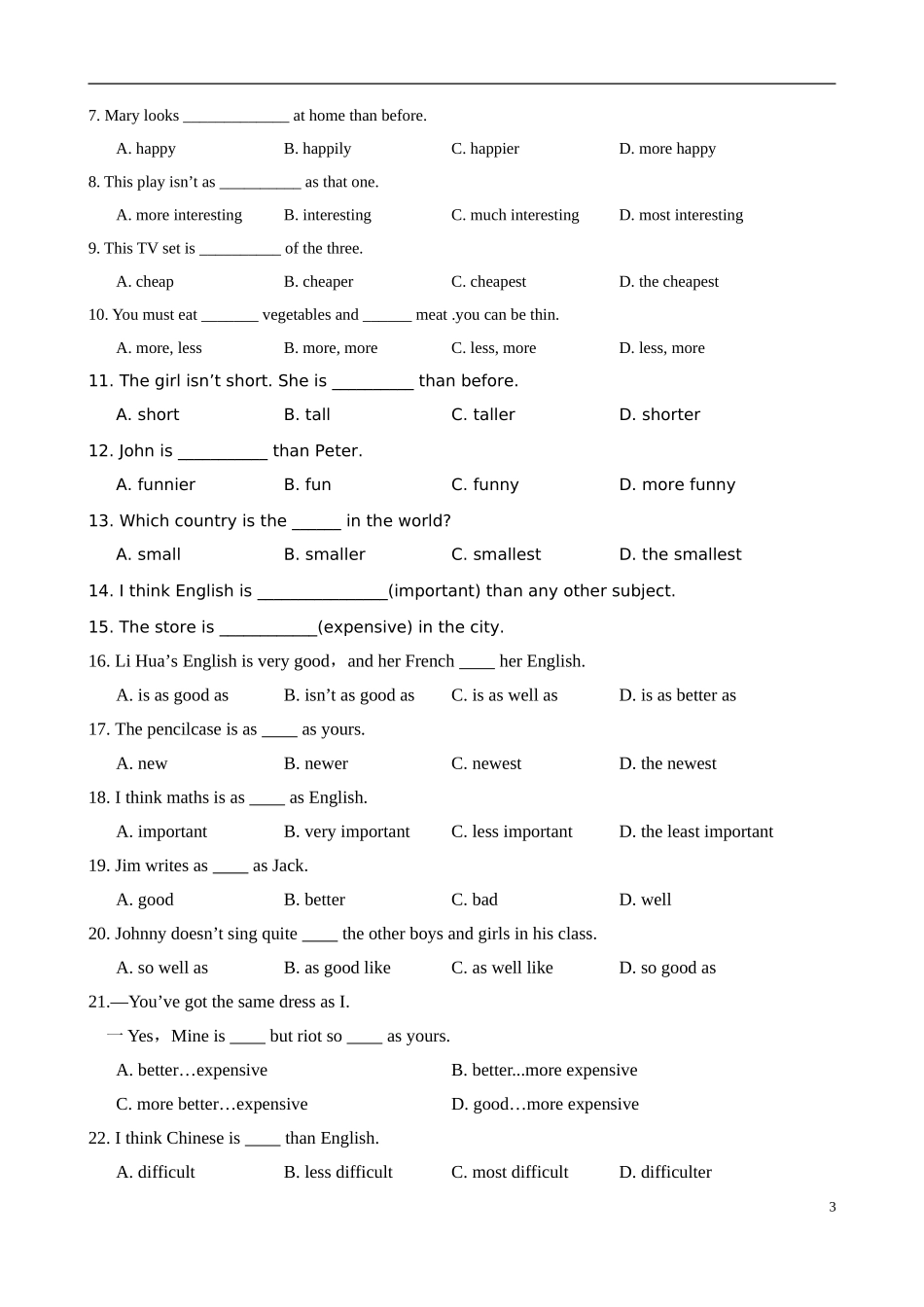 八年级下暑期英语第二部分语法(2)_第3页
