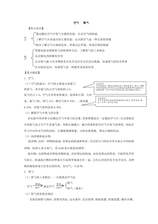 八年级下册第二章空气与生命精讲精练