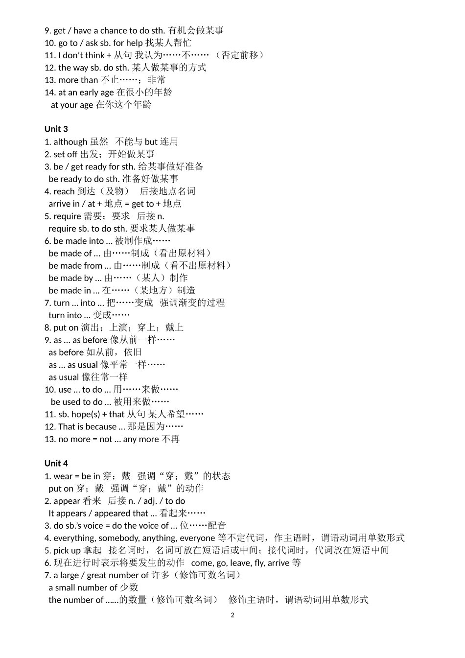 八年级下册泸教版英语知识点大全_第2页
