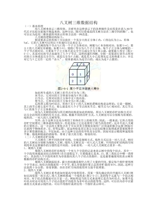 八叉树三维数据结构及示例程序