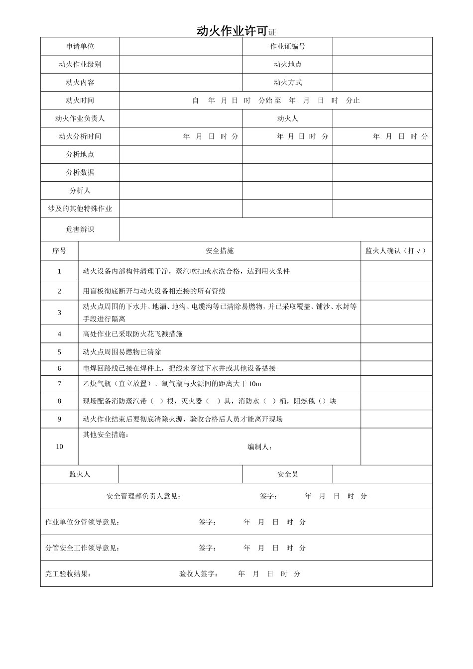 八大危险作业许可证(同名6075)_第1页