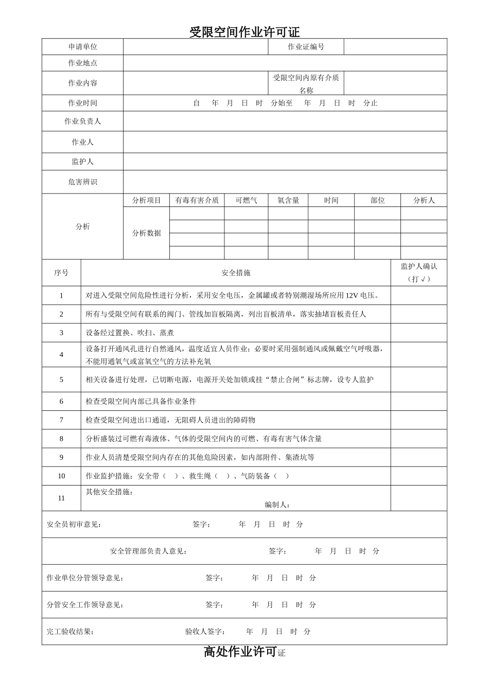 八大危险作业许可证(同名6075)_第2页