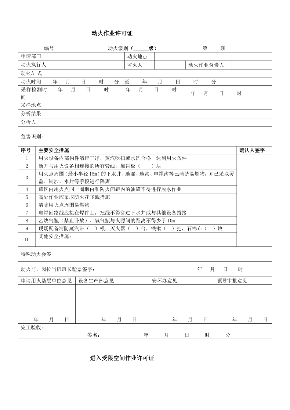 八大作业许可证(最新)_第1页