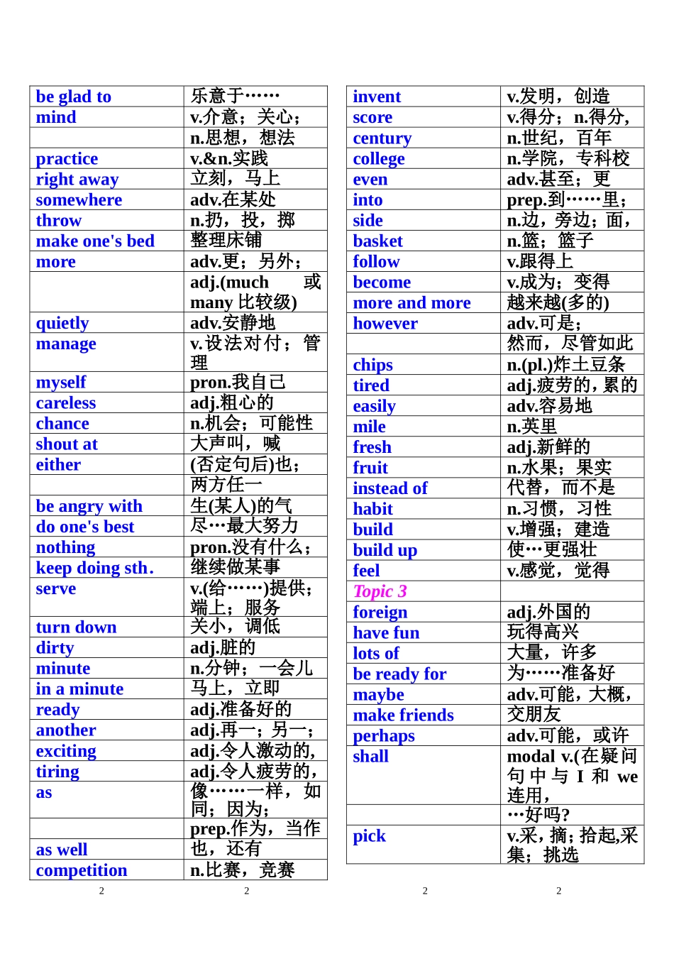 八年级上英语单词检测_第2页