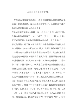 八卦二十四山向干支图-