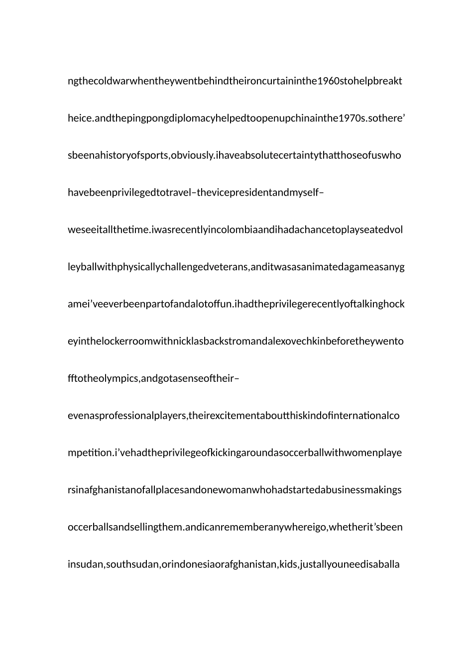 克里国务卿就＂大力神杯＂在美国国务院巡展英语演讲稿_第3页