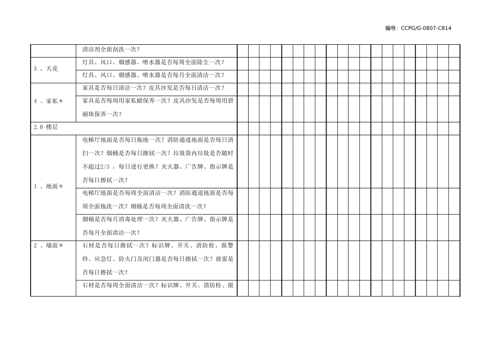 保洁服务检查表(日常保洁)_第2页