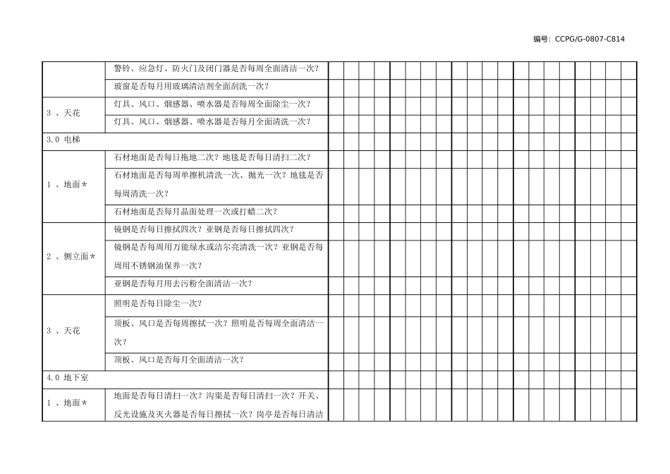 保洁服务检查表(日常保洁)_第3页