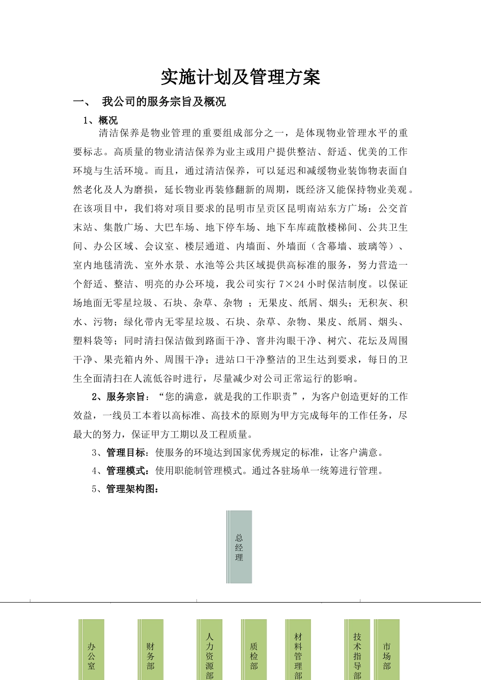 保洁工作管理方案_第1页