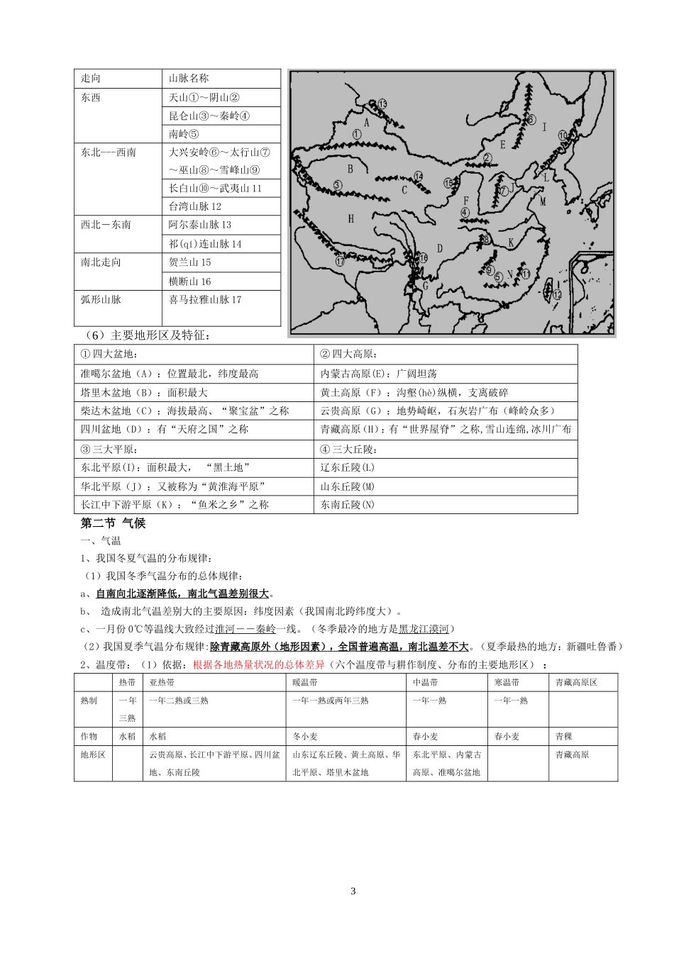 八年级上册地理知识点总结(同名8366)_第3页