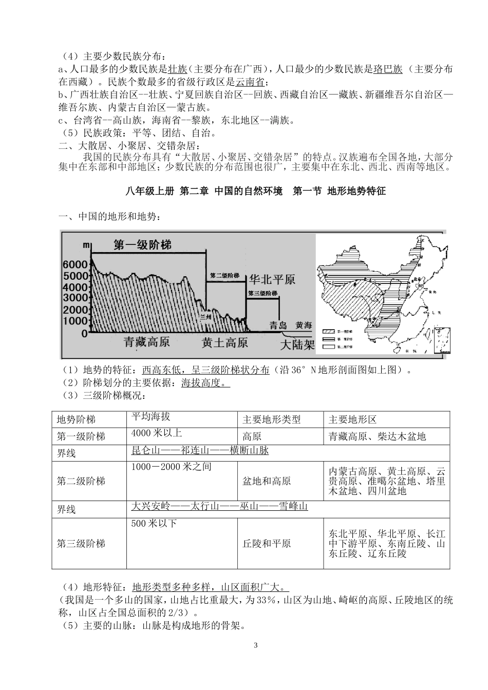 八年级上册地理知识点总结(同名11621)_第3页