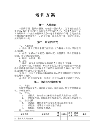 保洁培训内容(同名18147)