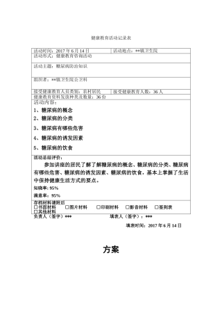 健康教育咨询活动